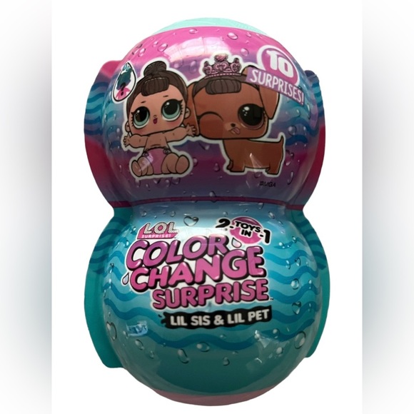 2 NWT 2-N-1 LOL Surprise Me&My Lil Sis+Lil Pet Color Change Dolls w/10 surprise - Picture 8 of 12
